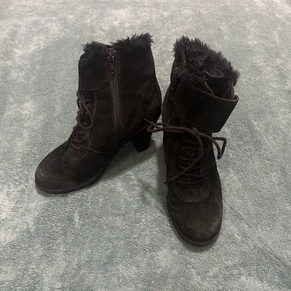 Aerosoles Suede Moto Boots 6